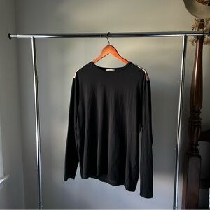 Burberry Britt Black Long-Sleeve Signature Plaid Top Size XXL